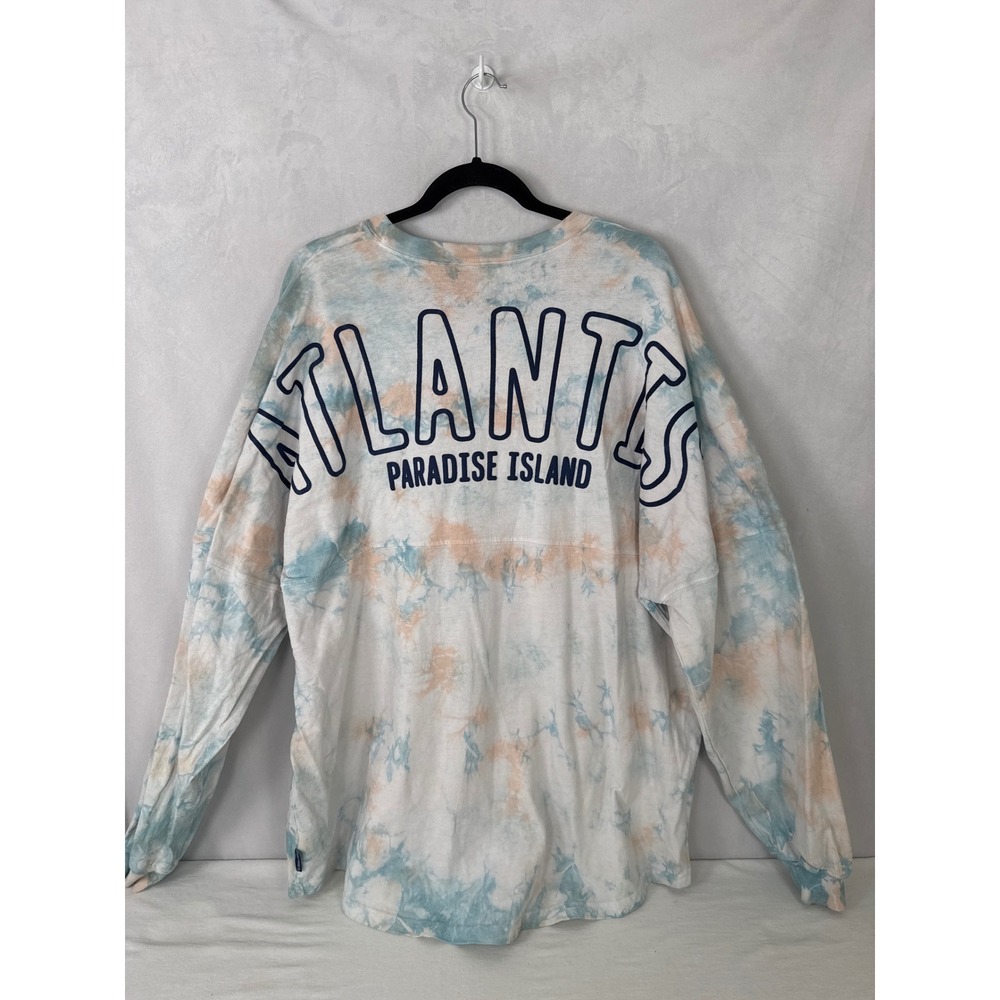 Spirit Jersey Atlantis Paradise Island Tie Dye Long Sleeve Shirt Women XL